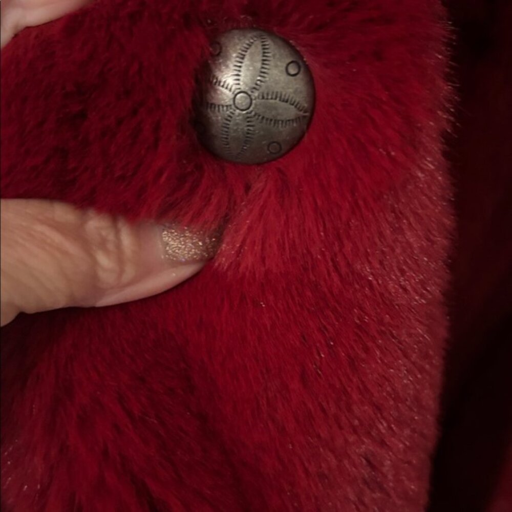 Double D Ranch Deep Red Teddy Jacket - image 2